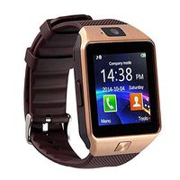 Qiufeng DZ09 Smart Watch Smartwatch Bluetooth Touchscreen Sweatproof Phone with Camera TF/SIM Card Slot for Android and iPhone Smartphones for Kids Girls Boys Men Women(Gold)
