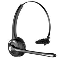 Mpow Pro Trucker Bluetooth Headset/Cell Phone Headset with Microphone, Office Wireless Headset, Over the Head Earpiece, On Ear Car Bluetooth Headphones for Cell Phone, Skype, Truck Driver, Call Center