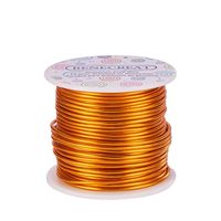 BENECREAT 18 Gauge Jewelry Craft Aluminum Wire 492 Feet Bendable Metal Sculpting Wire for Craft Floral Model Skeleton Making (Gold, 1mm)