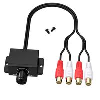 VAFCAM Universal Car RCA Amplifier Level Controller Universal Audio RCA Amplifier Gain Level Bass Volume Control Knob for Car, Motorcycle, Speakers, Home Theater