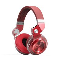 Bluedio T2s Bluetooth Headphones On Ear with Mic, 57mm Driver Rotary Folding Wireless Headset, Wired and Wireless Headphones for Cell Phone/TV/PC, 40 Hours Play Time (Red)