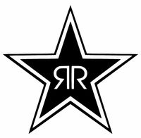 Rockstar Energy Drink Logo - Vinyl 4" tall (Color BLACK) decal laptop tablet skateboard car windows sticker