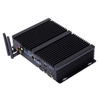 Fanless Industrial PC,Mini Computer,Windows 7/10 Pro/Linux Ubuntu,Intel Core I5 5250U,(Black),[HUNSN IM03],[64Bit/Dual Band WiFi/1VGA/1HDMI/3USB2.0/4USB3.0/1LAN/2COM],(4G RAM/128G SSD)