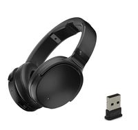 Skullcandy Venue Active Noise Canceling Over-Ear Wireless Bluetooth Headphone Bundle with Plugable USB 2.0 Bluetooth Adapter - Black