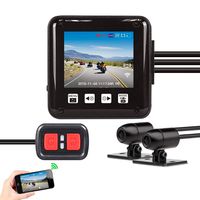 Vsysto Dash cam/Sport Accident Proof Camera DVR Full Body Waterproof IMX323 Front and Rear View Lens Driving Recorder for Motorcycle/Bike with 2'' Screen(1080p+720P)