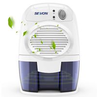 SEAVON New Electric 2020 Mini Dehumidifier, 1500 Cubic Feet (170 sq ft) Portable and Compact 500ml (16 oz) Capacity Quiet Mini Dehumidifiers for Basement, Bedroom, Bathroom, RV, Closet, Auto Shut Off
