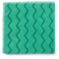 Rubbermaid Commercial Q620 Reusable Cleaning Cloths Microfiber 16 x 16 Green 12/Carton