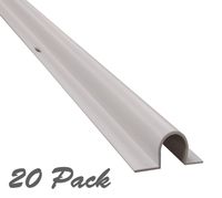 Electriduct 1.5" Plastic Flanged Wire Guard Cable Raceway - (20 x 6FT Sticks = 120 Feet) - White