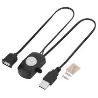 Bewinner PIR Motion Sensor Switch, 4A DC 5-24V Mini PIR Sensor Switch Infrared Motion Sensor Detector Automatic Switch LED Strip USB Interface Motion-Activated Lighting for Bathroom(Black)