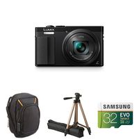 Panasonic Lumix ZS50 Camera, Black (Amazon Exclusive) with Free Accessory Bundle