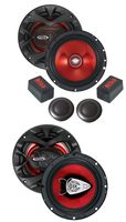 BOSS CH6CK 6.5" 350W Component + Boss CH6530 6.5" 300W Car Speakers Package