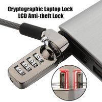 SSNsvj Universal Anti-Theft Computer Notebook PC Security Password Lock Chain Cable