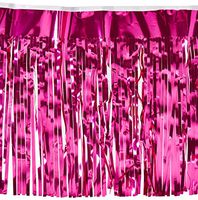 2-Ply FR Metallic Fringe Drape (cerise) Party Accessory  (1 count)