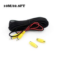 AEBTYKJ RCA Video Cable 10m/32.8ft Car Reverse Rear View Parking Camera Video Cable with Detection Wire，RCA Video Line for Connect Rearview Camera