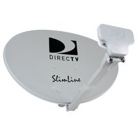 4 KIT SWM DIRECTV KA/KU HD SL3 SLIMLINE MPEG4 3 LNBF COMPLETE DISH ANTENNAS W/POWER SUPPLY 4 4WAY SPLITTERS