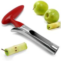 My Apple Corer - 4 Pcs Effortless Serrated Apple Corer for Fruits and Vegetables | Heavy-duty Premium Stainless Steel | Ergonomic Anti-slip Handle Design | Cherry Red | 727.3