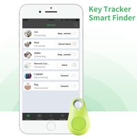 Key Finder, CC-Show Wireless GPS Phone Locator, Smart Wallet Tracker, Anything Anti Lost Alarm with Selfie Shutter/Remote Control for iOS/Android App, Drop Shape (Green)