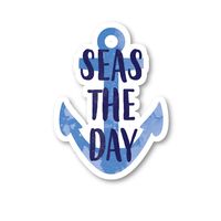 Seas The Day Sticker Inspirational Quotes Stickers - Laptop Stickers - 2.5" Vinyl Decal - Laptop, Phone, Tablet Vinyl Decal Sticker S4227