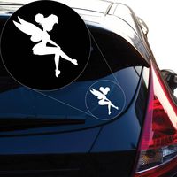Tinker Bell Decal Sticker for Light Switch, Car Window, Laptop and More # 933 (4" x 4", White)