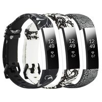 honecumi Replacement Floral Wrist Strap Compatible with Fitbit Alta/Alta HR Pattern Watch Bands for Men Women Adjustable Fitbit Alta HR Band with Metal Clasp