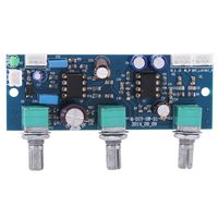 1Pc DC 10V-25V Low Pass Filter Bass Tone Subwoofer Volume Control Preamp Board, 2.1 Channel Bass Tone Subwoofer Pre-Amplifier Preamp Board