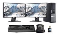 Dell Optiplex 9020, Intel i5, 8GB RAM, 250GB SSD HDD, 2 x New 24" Monitors, WiFi, Windows 10 Pro (Renewed)