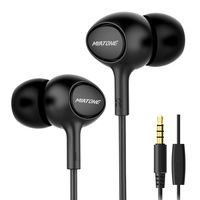 Earbuds, MIATONE Wired in- Ear Earbuds with Microphone, Dynamic Crystal Clear Sound Ergonomic Ear Buds Earphones Headphones for iPhone. iPad, Android, BlackBerry - Black