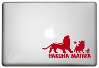WallDecalsAndArt Disney Lion King/Hakuna Matata Swahili No Worries Sticker Mac Pro Retina Decal is a Hakuna Matata Decor Decal. Laptop Sizes 11, 12, 13 and 15 inch RED