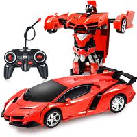 RC Car for Kids Transform Car Robot, Deformation Car Model Toy 1:18 Transformation Remote Control Vehicle for Children
