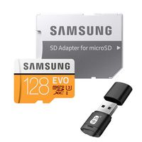 100% Original Samsung EVO Class 10 Micro SD Card Flash TF Microsd Memory Card 128GB U3 4K with Adapter and Card Reader