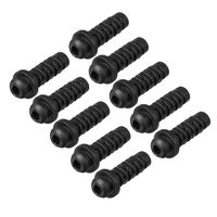 uxcell 10pcs 4mm Inner Dia PVC Strain Relief Cord Boot Protector Power Tool Hose Black