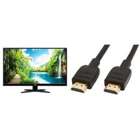 Acer G276HL Kbix 27" Full HD (1920 x 1080) VA Zero Frame Monitor (HDMI & VGA Ports) & AmazonBasics High-Speed 4K HDMI Cable, 6 Feet, 1-Pack