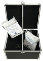 CheckOutStore (2) Aluminum CD/DVD Media Hanging Sleeves Storage Box (Black/Holds 300 Discs)