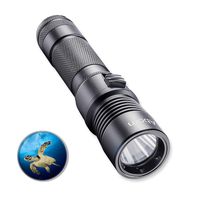 Abom Pro Diving Flashlight Kit, 1000 Lumen Bright LED Submarine Light Scuba Safety Lights Waterproof Underwater Torch with Rechargeable Battery for Outdoor Under Water Sports, Black