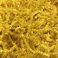 Black Cat Avenue 1/2 LB Yellow Crinkle Cut Paper Shred Filler for Gift Wrap and Basket Filler
