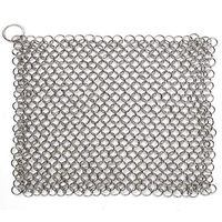 Inspired Basics Cast Iron Cleaner XL 8x6 Inch 316L Highest Grade Stainless Steel Cast Iron Skillet Cleaner