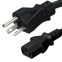 NEMA 6-20P to C13 Power Cord - 15A/250V, 14/3 AWG - Iron Box # IBX-4936 (1 ft, Molded)