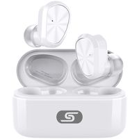TWS Bluetooth 5.0 Wireless Earbuds Headset SZSAGO W9 True Wireless Earphones for iPhone/Samsung IPX7 Waterproof Smart Bluetooth Headphones Headsets with Patented Intelligent Charging case (White)