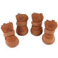 Dog Boots YILEGOU Pet Shoes Puppy Dog Shoes for Hot Pavement with Adjustable Straps Anti-Slip Sole Paw Protectors for Teddy Chihuahua Poodle Cat 4 Pack (s)