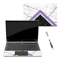 MightySkins Skin Compatible with Pavilion x360 14" (2018) - Geometric Marble | Protective, Durable, and Unique Vinyl Decal wrap Cover | Easy to Apply, Remove, and Change Styles | Made in The USA