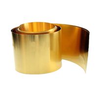 0.03mm x 100mm x 1000mm H62 Brass Metal Thin Sheet Foil Plate Roll