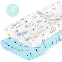Stretchy-Changing-Pad-Covers-BROLEX Carddle Sheet Set for Baby Boys Girls,2 Pack Jersey Knit,Arrow & Owl