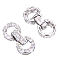 2pcs Sterling Silver Enhancer Clasp Connector for Pearl Gemstone Bead Necklace Bracelet Jewelry Craft Making SS378