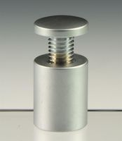 Displays2go Through Grip Sign Standoffs, Set of 4, Brushed Silver, Brass, 1-Inch x 1.1-Inch (SO2530SA)