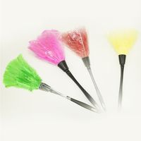 OUYAWEI Soft Turkey Feather Cleaning Duster Brush with Black Handle Home Furniture Car Cleaning Tools