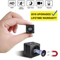 Mini Spy Camera cop cam HD 1080P Portable Small Nanny Cam Magnetic Security Camera with Night Vision/Motion Detection Indoor/Outdoor Surveillance Camera Home Car Office (Black)