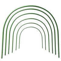 F.O.T 6Pcs Greenhouse Hoops Rust-Free Grow Tunnel Tunnel, 4ft Long Steel with Plastic Coated Plant Supports for Garden Fabric, Plant Support Garden Stakes