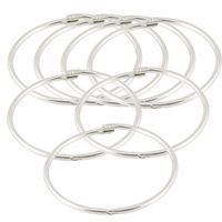 RilexAwhile Loose Leaf Binder Rings 3.5 inch Silver Tone Nickel Plated (7 Pcs)