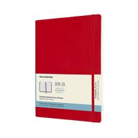 Moleskine Classic 18 Month 2019-2020 Monthly Planner, Soft Cover, XL (7.5" x 9.5") Scarlet Red