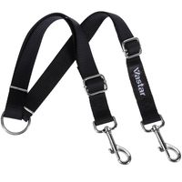 Vastar Double Dog Walker, Adjustable Heavy Duty Double Dog Leash for Pets, No Tangle Two Dogs Training Leash for Dogs up to 110 Pounds, Premium Quality Dog Leash Coupler for 2 Dogs